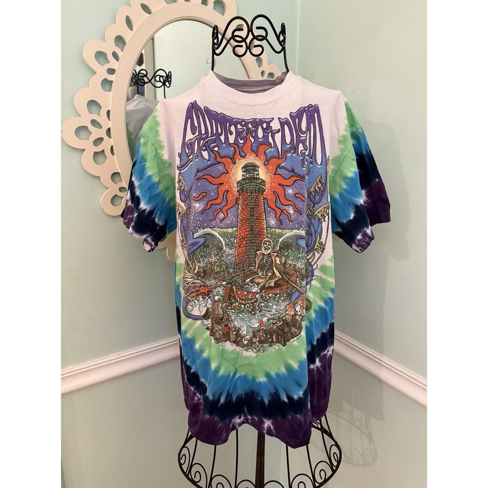 Liquid Blue‎ 2000 O/L Grateful  Dead  Watch Tower Graphic Tie-Dye T-Shirt Sz M